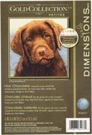 dimensions chocolate counted labrador portrait logo