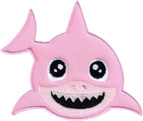 img 3 attached to PatchMommy Shark Patch Iron Sew Sewing