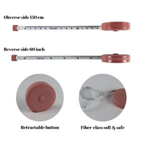 img 2 attached to 📏 FADIKX 10 Mixed Color Soft Retractable Sewing Tape Measure - Pack of 2 Double-Sided 60in & 150cm Measuring Tape with Pocket Markings for Body Tailor, Sewing Craft and Cloth Projects