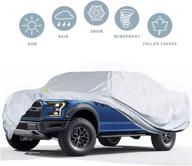 🚚 ultimate protection: waterproof all weather truck cover compatible with 1990-2021 ford f-150 - full outdoor pickup car cover with lightweight breathable design, uv protection, windproof, dustproof, and scratch resistance logo