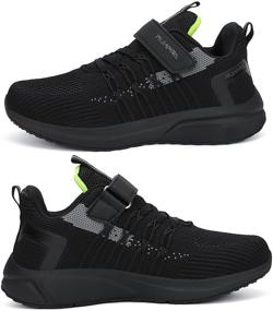 img 2 attached to 👟 Premium RUMPRA Kids Running Shoes: Lightweight, Breathable Strap Athletic Sneakers