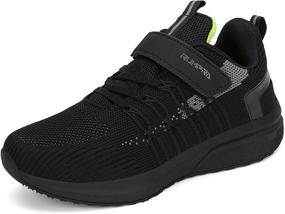 img 4 attached to 👟 Premium RUMPRA Kids Running Shoes: Lightweight, Breathable Strap Athletic Sneakers