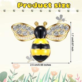 img 3 attached to 🐝 Eye-Catching 50-Piece Bee Charms: Rhinestone Enamel Embellishments for DIY Craft, Party, Home Decor