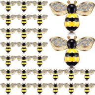 🐝 eye-catching 50-piece bee charms: rhinestone enamel embellishments for diy craft, party, home decor logo