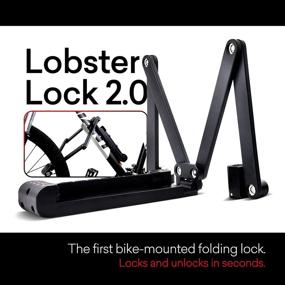 img 2 attached to 🚲 LobsterLock - Lobster Lock 2.0, Folding Bike Lock with Key, Heavy Duty Anti-Theft Lock for Bicycles, Permanently Mounted Bicycle Locks, Essential Bike Accessories, Size: 10.25 x 2.25 x 2 inches