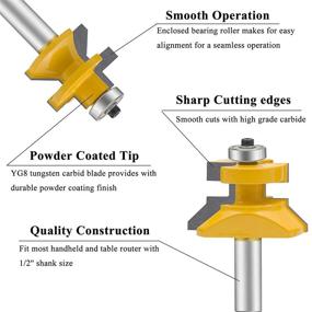 img 3 attached to OLETBE Tongue And Groove Flooring Router Bit Set 1/2-Inch Shank 2 PCS