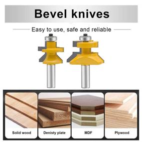 img 1 attached to OLETBE Tongue And Groove Flooring Router Bit Set 1/2-Inch Shank 2 PCS
