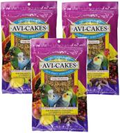 3-pack lafeber company avi-cakes fruit delight with hookbills, 8-ounce logo