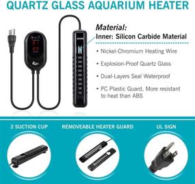 img 3 attached to 🐠 AQQA Submersible Aquarium Heater: Advanced Quartz Glass Fish Tank Heater with Over Temperature Protection and External Temp Controller - Ideal for Freshwater and Saltwater Tanks!