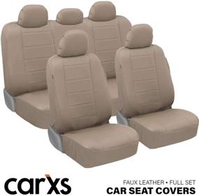 img 4 attached to CarXS UltraLuxe Faux Leather Covers Interior Accessories