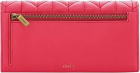 img 3 attached to Fossil Logan Leather RFID-Blocking Flap Clutch Wallet for Women