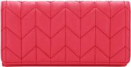 fossil logan leather rfid-blocking flap clutch wallet for women logo
