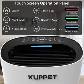 img 3 attached to 🏠 KUPPET True HEPA Air Purifiers for Home with Air Quality Sensor - White, Ideal for Smoke, Dust, Mold, Smokers, and Pets