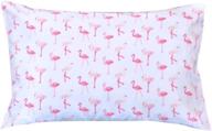 🌸 ella & max toddler pillowcase - pink flamingo - soft and cuddly - fits 13x18 and 14x19 toddler pillows - easy to wash and no ironing required - handmade in the usa - luxury microfiber fabric logo