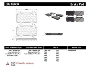 img 3 attached to 🔥 Спортивные тормозные накладки StopTech 309.09600: Высокая производительность с включенными шайбами и крепежом