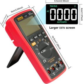 img 2 attached to 🔋 TRMS 6000 Auto Ranging Digital Multimeter with Battery Alligator Clips Test Leads - AC/DC Voltage/Current, Voltage Alert, Amp/Ohm/Volt Multi Tester with Diode - EBTN Screen, Red