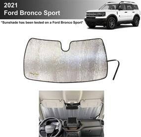 img 4 attached to 🚙 2021 Ford Bronco Sport SUV Reflective Windshield Sunshade, Custom Fit for YelloPro – Base, Big Bend, Outer Banks, Badlands, First Edition [Made in USA]