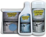 💎 stainless steel cleaning kit - cerama bryte: polish with mineral oil, polish & conditioner wipes, microfiber cleaning cloths logo