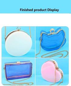 img 2 attached to 👜 Набор для формирования сумок DIY из силиконовой смолы для ручной клатч-тряпки – Комплект прямоугольных форм для изготовления сумок с динамичной жидкой пеской – UV-прозрачное ремесло.