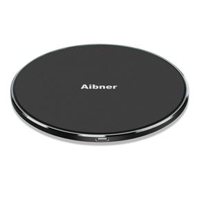 img 4 attached to 🔌 Aibner Wireless Charger: Portable Thin Aviation Aluminum Charging Pad with 10W Fast Charge for iPhone 12/12 Mini/12 Pro Max SE 2020/11/11 Pro, Galaxy S21/20/Note 10/S10, and AirPods Pro (No AC Adapter)