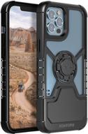 rokform iphone 12 mini case - slim magnetic clear apple case with 📱 roklock quad tab twist lock, dual magnet, drop tested armor - crystal series (clear) logo