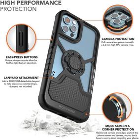 img 3 attached to Rokform iPhone 12 Mini Case - Slim Magnetic Clear Apple Case with 📱 RokLock Quad Tab Twist Lock, Dual Magnet, Drop Tested Armor - Crystal Series (Clear)