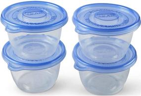 img 4 attached to 🍱 Glad Food Storage Containers - To Go Lunch Containers 32oz - 4 Containers - Convenient Meal Prep and Portion Control