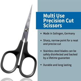 img 1 attached to ✂️ Premium Quality Mehaz Precision Cut Stainless Steel Scissors: Ideal for Nail Trimming, Brow Shaping, Facial Hair Grooming, and Split End Removal