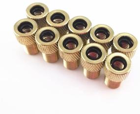 img 3 attached to Blovess Yueton 10pcs Copper Presta to Schrader Converter: Car Valve Adapter for Bike Tube Pump & Air Compressor Tools