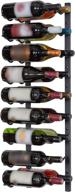 🍷 rheadedl wine rack: stylish wall mounted storage with 18 bottle shelf design, horizontal label display, stainless steel cap, and pairing list bonus логотип