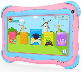 img 4 attached to 📱 Premium Quad Core Android Kids Tablet: 7 inch with Large Battery & Safety Eye Protection IPS Screen - 1GB + 16GB Storage, Parental Control, Google Play, Educational Apps Pre-Installed