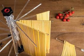 img 3 attached to MARCATO Atlas Pasta Drying Rack Tacapasta - Italian Made, Steel & Polycarbonate, Collapsible, Clear