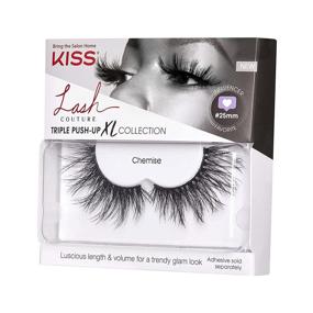 img 3 attached to Подчеркните свой взгляд с накладными ресницами KISS Lash Couture Triple Push Up XL Collection - 3D объемные ресницы в дополнительно длинном исполнении! Без жестокости, удобные для контактных линз, многоразовые - стиль Шемиз, 1 пара.