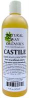 🌿 natural way organics ultra mild unscented castile soap, 16oz - ideal for natural skin and hair care, diy green cleaning - 100% pure, no chemicals, fragrances, or colorants logo