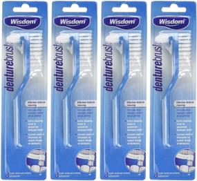 img 1 attached to 🦷 Pack of 4 Wisdom Denture Brushes: Enhancing Dental Hygiene with Ease