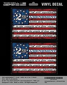 img 2 attached to Amendment Sticker American Defend Security