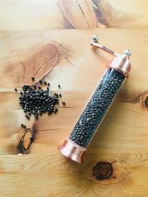 img 1 attached to 🌹 Premium Greek Rose Gold Pepper Salt Grinder - Stainless Steel Salt Mills with Acrylic, Greece