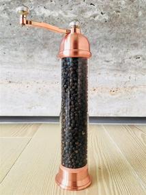 img 3 attached to 🌹 Premium Greek Rose Gold Pepper Salt Grinder - Stainless Steel Salt Mills with Acrylic, Greece