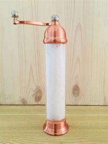 img 2 attached to 🌹 Premium Greek Rose Gold Pepper Salt Grinder - Stainless Steel Salt Mills with Acrylic, Greece