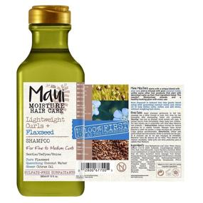 img 3 attached to Maui Moisture Lightweight Curls + Flaxseed Shampoo - Paraben and Silicone Free (13oz)