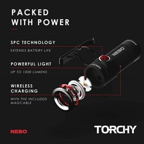 img 3 attached to 💡 NEBO 1000-Lumen Pocket Sized Flashlight: Four Light Modes, Turbo Mode & More - Water & Impact Resistant, Rechargeable & Power Memory - 6878