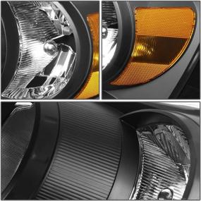 img 1 attached to 🔦 Black Amber Factory Style Headlights for 06-09 Ram 2500 3500/06-08 Ram 1500,Left & Right Side by DNA Motoring HL-OH-RM06-BK-AM