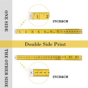 img 3 attached to 📏 TTKLYN Soft Tape Measure for Sewing Tailor Cloth: 2 Pack - 120 Inches/300cm Yellow & 60 Inches/150cm White
