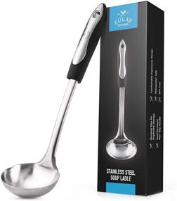 img 4 attached to 🥣 Zulay 12 inch Stainless Steel Soup Ladle - Durable and Rust Proof - Ergonomic Handle - Ideal for Cooking, Gravy, Sauces and More