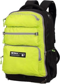 img 1 attached to Transformable Convertible Backpack Compartment Black Green L
