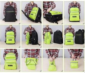 img 3 attached to Transformable Convertible Backpack Compartment Black Green L