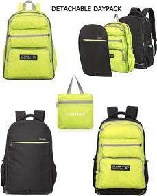img 4 attached to Transformable Convertible Backpack Compartment Black Green L