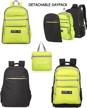 transformable convertible backpack compartment black green l logo