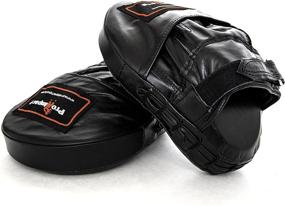 img 2 attached to 🥊 Pro Impact Curved Focus Mitts: Shock Absorbent Hand Pads for Karate, Boxing, MMA, Muay Thai, and Fighting Sports Training - Genuine and PU Leather