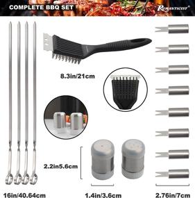 img 3 attached to 🔥 The Ultimate BBQ Grill Tool Set: ROMANTICIST 20pc Heavy Duty Set in Case - Perfect Gift for Birthdays, Weddings, and Outdoor Cooking - Professional Accessories for Camping, Grilling, and Smoking.